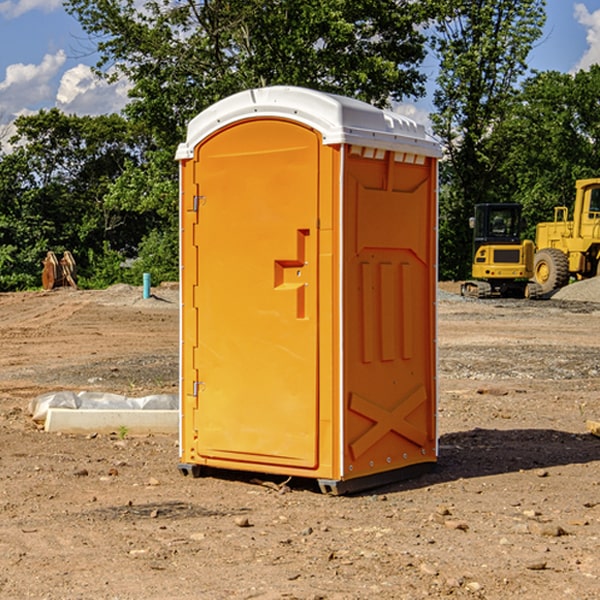 how often are the portable restrooms cleaned and serviced during a rental period in Buffalo